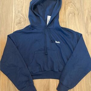 Levi's Dark Blue/Navy Cropped Hoodie